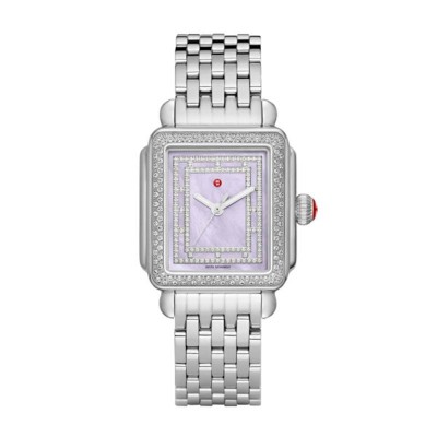 Deco Madison Quartz Diamond Purple Dial Watch