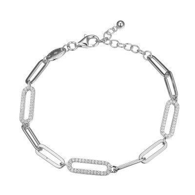 Sterling Silver Paperclip Chain Bracelet