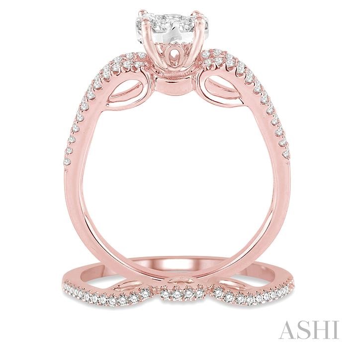 Round Shape Lovebright Diamond Wedding Set-3