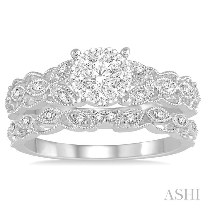 Round Shape Lovebright Diamond Wedding Set-2