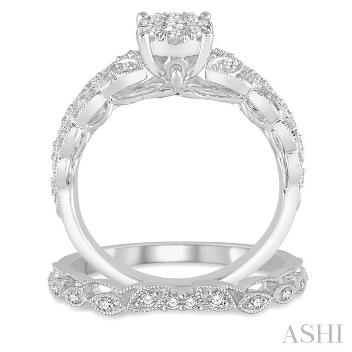 Round Shape Lovebright Diamond Wedding Set-3