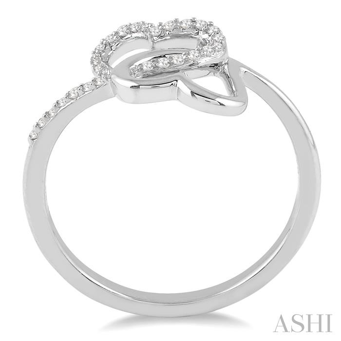 Twin Heart Shape Diamond Fashion Ring-3