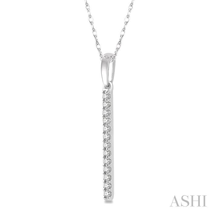 Vertical Bar Petite Diamond Fashion Pendant-2