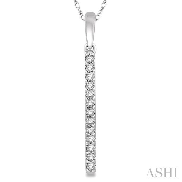 Vertical Bar Petite Diamond Fashion Pendant-3