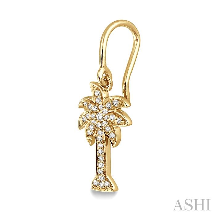 Palm Tree Diamond Fashion Earrings-3